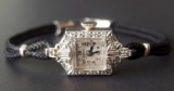 ART DECO PLATINUM  DIAMOND LADIES WATCH