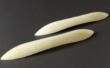 PAIR CHINESE JADE HAIR PINS