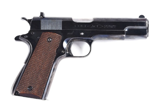 (C) Colt Pre War Model 1911-A1 Ace .22 Semi-Automatic Target Pistol.