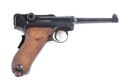 (C)-) DWM Portuguese Army Luger Semi-Automatic Pistol.