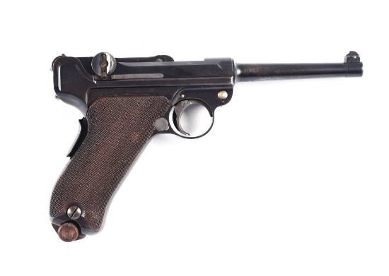 (C) DWM Model 1900 Commercial Luger Semi-Automatic Pistol.