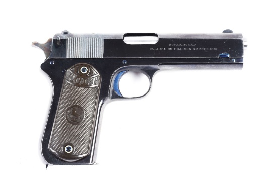 (C) Colt Model 1903 Hammer Model Semi-Automatic Pocket Pistol.