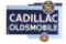 Large Cadillac & Oldsmobile Four Piece Porcelain Neon Sign w/ Dual Graphic.