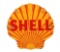 Early Shell Gasoline Clamshell Shaped Porcelain Sign.