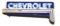 Complete Chevrolet Porcelain Neon Sign w/ Horizontal Stripes & Bullnose.