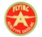 Associated Flying A Aero-Type Gasoline Porcelain Sign w/ Chicken Wing Graphic.