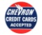 Chevron Credit Cards Accepted Porcelain Sign.