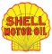 Early Shell Motor Oil Die-Cut Clamshell Shaped Porcelain Sign.