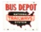 National Trailways System Bus Depot Porcelain Sign.