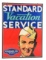 Standard Vacation Service Framed Paper Advertising Poster.