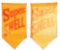 Lot Of 2: Super Shell Gasoline Canvas Banners.