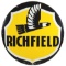 Richfield Gasoline w/ Art Deco Eagle Graphic Porcelain Sign.