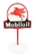 Mobiloil w/ Pegasus Keyhole Porcelain Lollipop Sign.