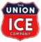 The Union Ice Company Porcelain Shield Shaped Sign.