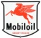 Mobiloil Porcelain Oil Bottle Rack Sign w/ Pegasus Graphic.