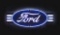 Ford Porcelain Oval Neon Sign w/ Porcelain Wings.