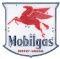 Mobilgas Socony-Vacuum Porcelain Shield Sign w/ Pegasus Graphic & Added Neon.