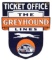 Greyhound Lines Ticket Office Porcelain Diecut Sign w/ Greyhound & Bus Graphics.