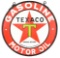 Rare Texaco (Black T) Gasoline Motor Oil Porcelain Sign In Metal Frame.