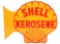 Shell Kerosene Tin Clam Shaped Flange Sign.