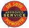 De Soto Plymouth Approved Service Porcelain Sign.