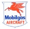 Mobilgas Aircraft Porcelain Pump Plate w/ Pegasus Graphic.