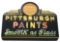 Pittsburgh Paints Two-Piece Porcelain Neon Sign.