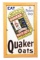 Quaker Oats w/ Box Graphic Porcelain Sign.