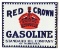 Red Crown Gasoline Of Nebraska Porcelain Flange Sign w/ Crown Graphics.