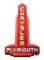 Chrysler Plymouth Vertical Porcelain Die-Cut Neon Sign.