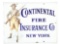 Continental Fire Insurance Co. Of New York Porcelain Sign w/ Minuteman Graphic.