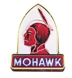 Mohawk Gasoline Cathedral Double Sided Porcelain Neon Sign.