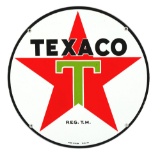 Porcelain Texaco Lubster Cart Plate Sign.