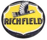 Richfield w/ Art Deco Eagle Graphic Porcelain Sign w/ Added Neon.