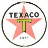 Texaco (Black T) Porcelain Lubster Plate Sign.