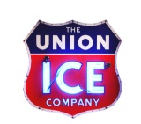 The Union ICE Company Porcelain Sign w/ Added Neon.