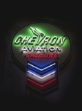 Chevron Aviation Gasoline Tin Die-Cut Sign w/ Added Neon.