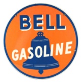 Bell Gasoline Tin Station Sign w/ Bell Graphic.