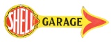 Shell Gasoline Garage Arrow Die-Cut Porcelain Sign.
