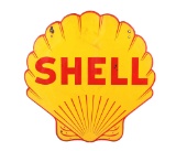 Shell Gasoline Porcelain Clam Shaped Sign.