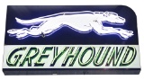 Greyhound w/ Dog Graphic Two Piece Porcelain Neon Sign.