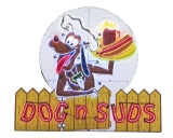 Dog N’ Suds Porcelain Neon Sign.