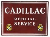 Cadillac Official Service Porcelain Sign.