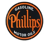 Phillips Gasoline & Motor Oils Porcelain Sign.