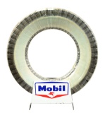 Tin Mobil Tire Stand w/ Pegasus Graphic & New Goodrich Tire.