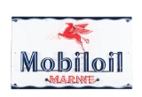 Mobilgas Marine Porcelain Sign w/ Neon Pegasus Graphic.