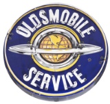 Oldsmobile Service w/ Saturn Graphic Porcelain Neon Sign.