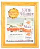 Lot Of 10: Framed Mobilgas, Mobiloil & Cadillac Advertisements.