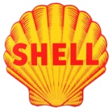 Shell Gasoline Shell Shaped Porcelain Sign.
