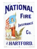 National Fire Insurance Co. Of Hartford Porcelain Sign.